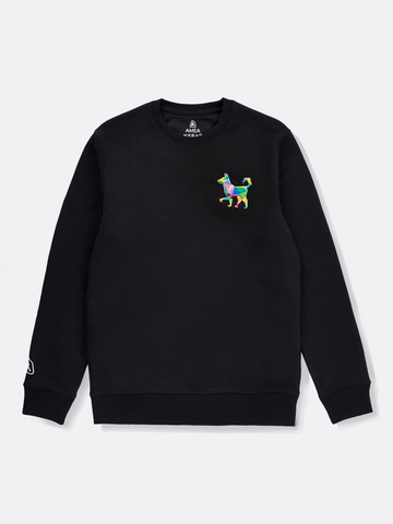 AMEA - Dog - Black - Embroidered Lunar Chinese Zodiac Jumper