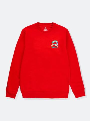 AMEA - Dragon - Red - Embroidered Lunar Chinese Zodiac Jumper