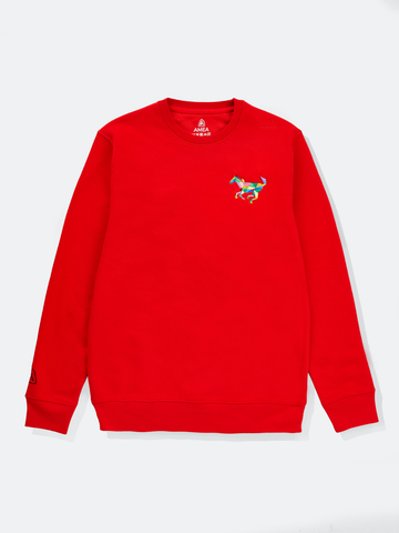 AMEA - Horse - Red - Embroidered Lunar Chinese Zodiac Jumper