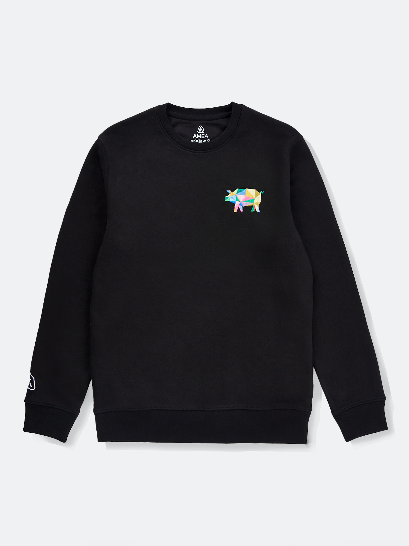 AMEA - Pig - Black - Embroidered Lunar Chinese Zodiac Jumper