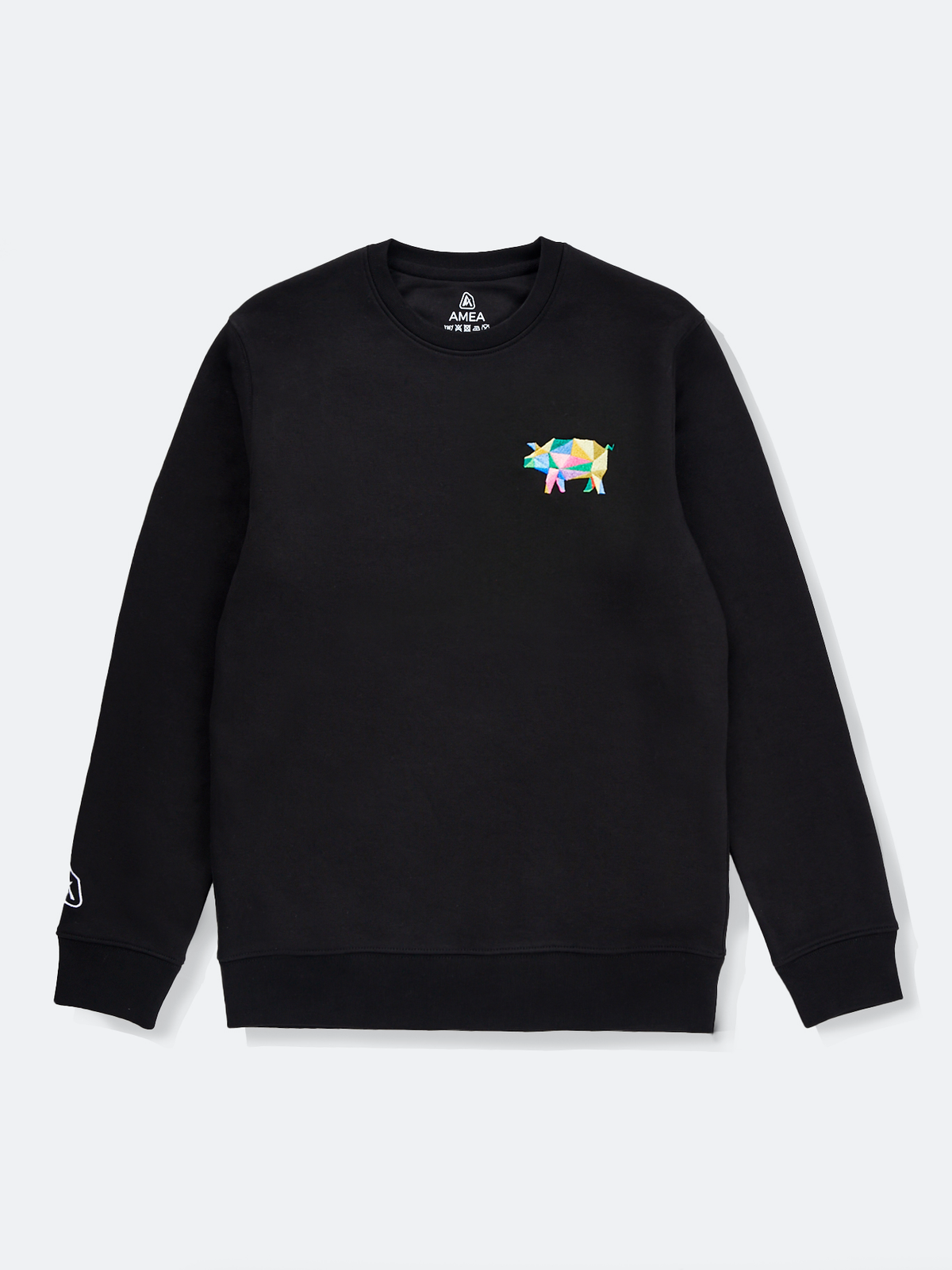 AMEA - Pig - Black - Embroidered Lunar Chinese Zodiac Jumper