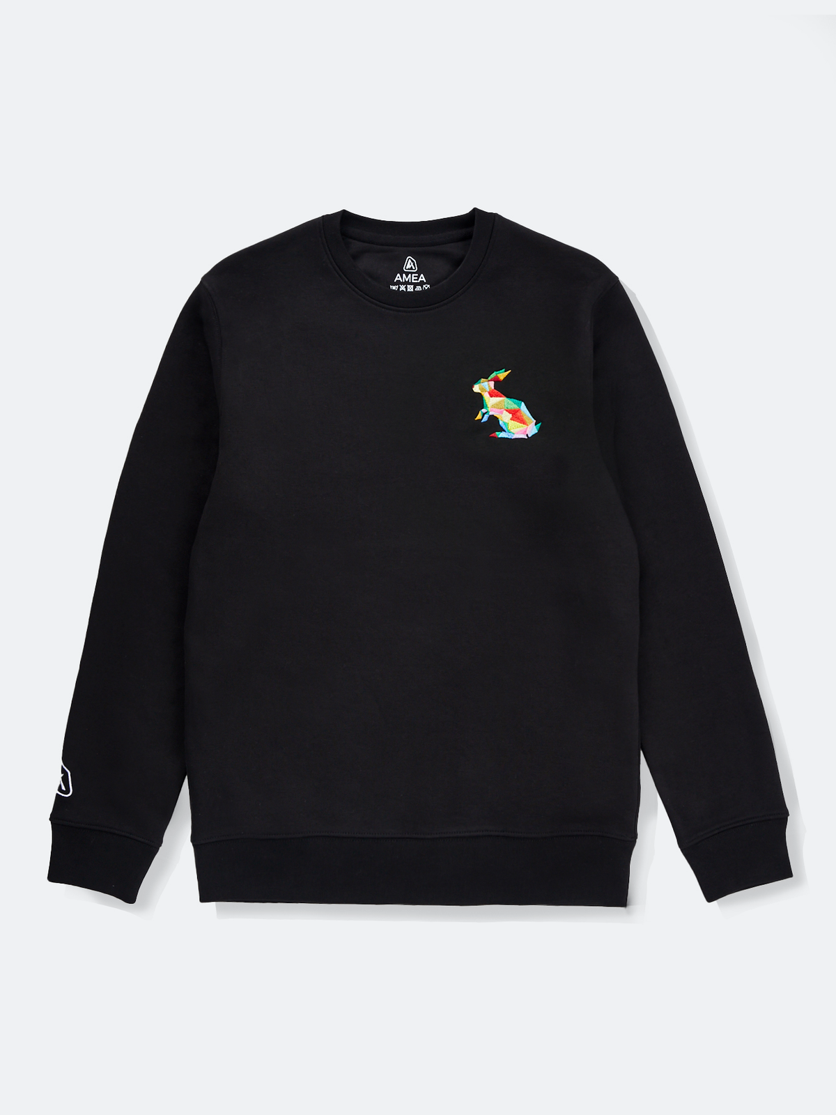 AMEA - Rabbit - Black - Embroidered Lunar Chinese Zodiac Jumper