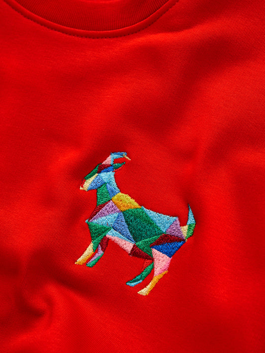 AMEA - Goat - jumper - Red - Lunar Chinese Zodiac