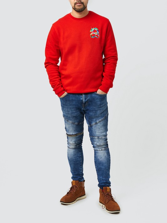 AMEA - Dragon - Red - Embroidered Lunar Chinese Zodiac Jumper